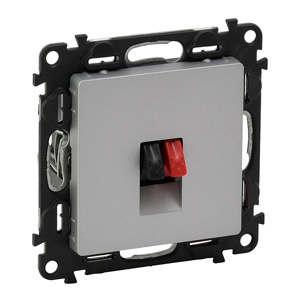 Valena Life hangszóró-csatlakozóaljzat (2 kivezetéssel) alumínium