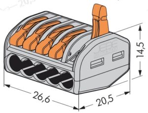 WAGO univerzális vezetékösszekötõ 222-415 1801