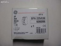 GE 606086 2P 25A 30mA A típusú BPA Fi relé 1103